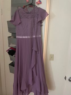 Lavender Lace Bodice Maxi Formal Dress