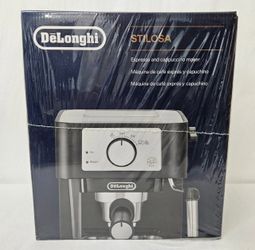 DeLonghi Stilosa Espresso Cappuccino Machine Black EC260BK 15 Bar Pump New