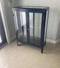 Glass and Metal Display Cabinet