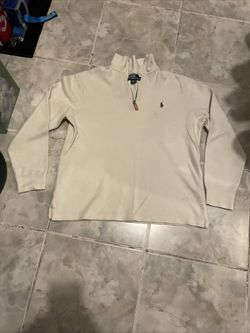 Vintage 90s Polo Ralph Lauren Men’s 1/4 Zip Sweater Cotton Preppy SZ M