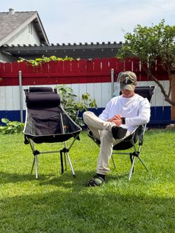 Compact Folding Camping Chairs Set of 2