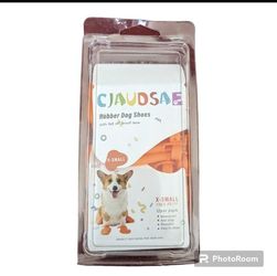 CJAUDSAE ORANGE RUBBER DOG SHOES/ BOOTS - X-SMALL - BRAND NEW - PACK OF 12