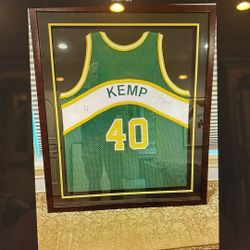 Shawn Kemp Autographed Framed Jersey