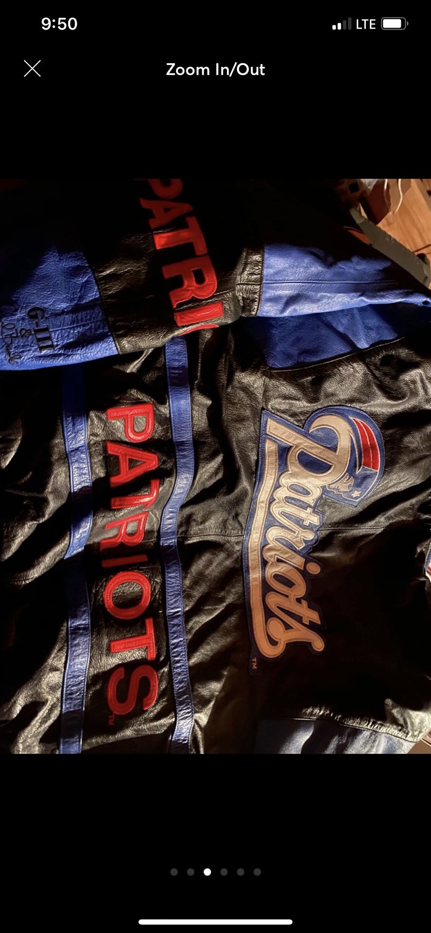 Patriots G III Leather Jacket Throwback