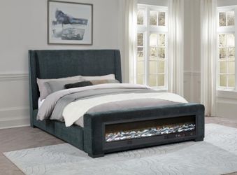 Queen Bed Fireplace Finance Available 