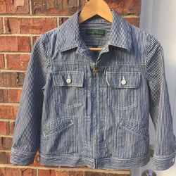 VINTAGE LAUREN RALPH LAUREN ZIP UP JEAN JACKET