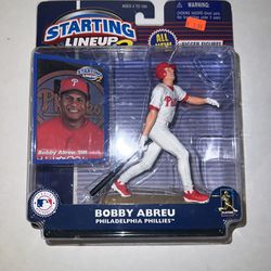 2001 Starting Lineup 2 Figure with Card Bobby Abreu  Phillies MLB