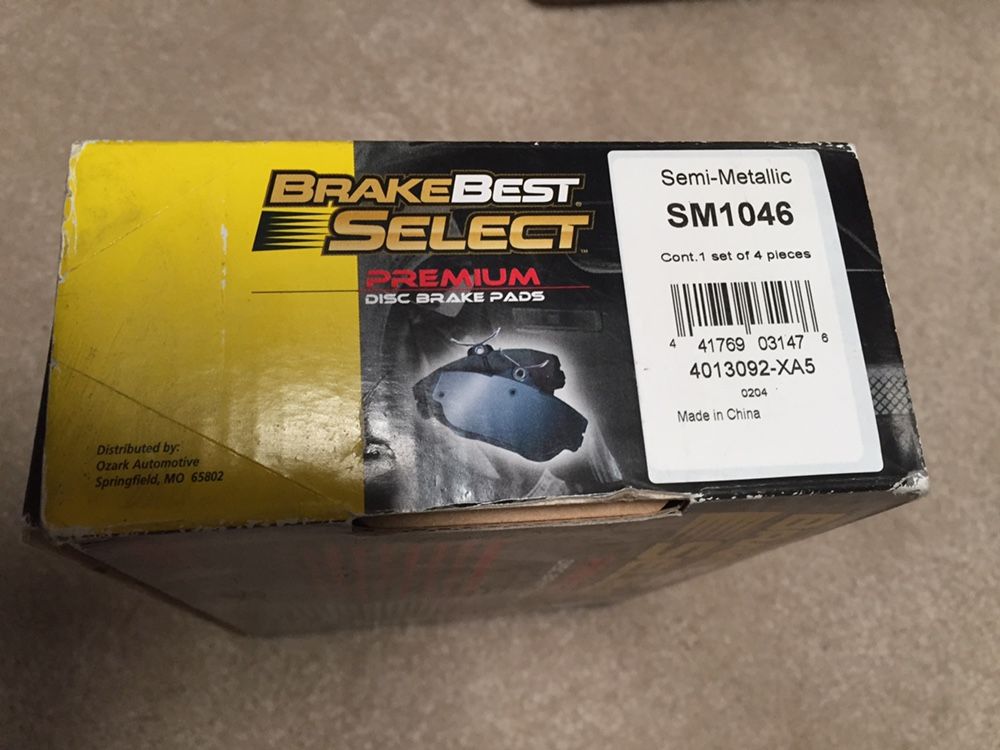 NEW BrakeBest Select - Brake Pads Sealed In Packaging 