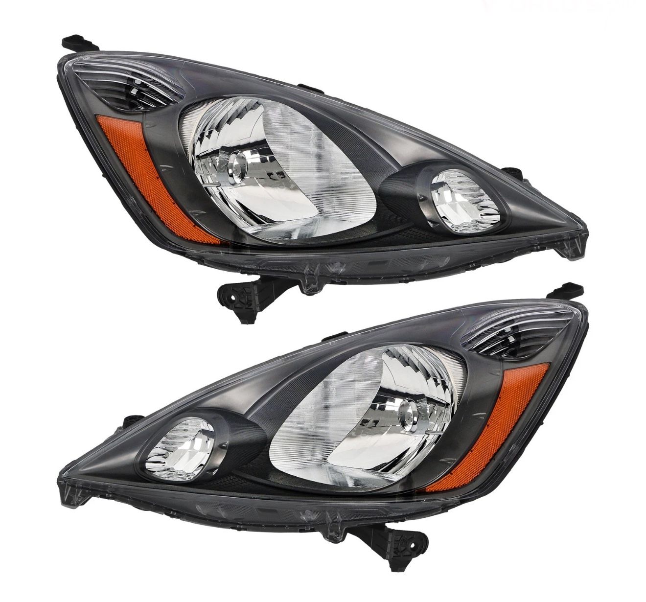 Pair Honda FIT 2009-2014 Halogen Headlights Driver Passenger Side Headlamps