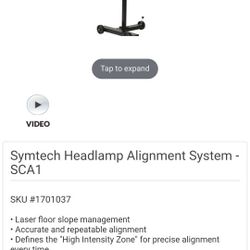 SYMTECH HEADLIGHT ALIGNMENT SYSTEM. (SCA1)