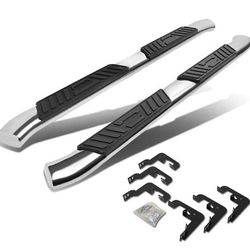 LA Zona Auto Parts 07 To 18 Chevrolet Silverado GM Sierra Side Step Nerf Bar Running Board Estribos Escalon Chrome 