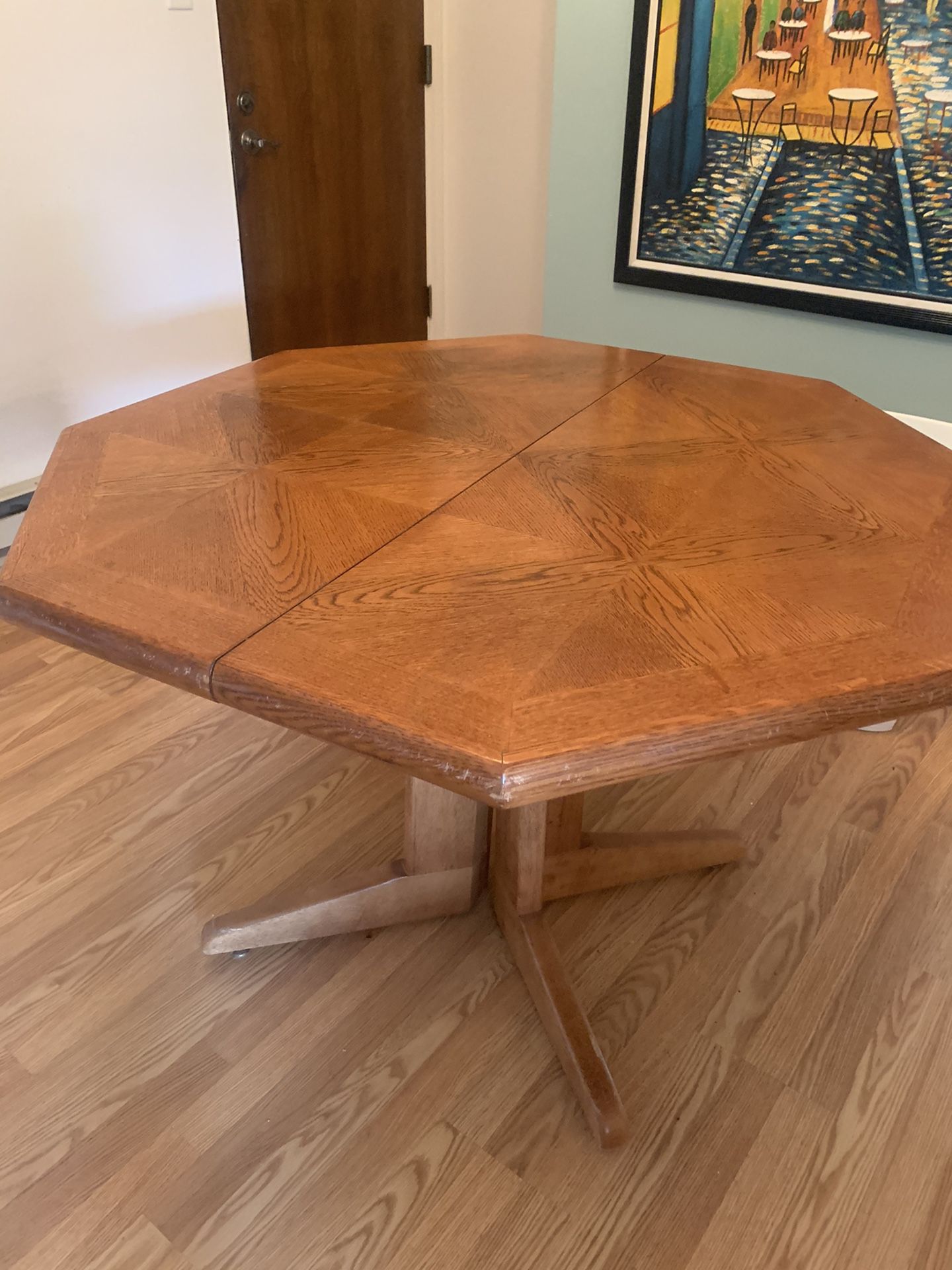 Wooden octagon table