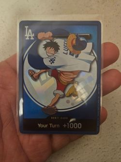 One Piece DON!! Card Luffy LA Dodgers Promo