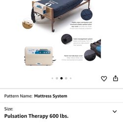 Invacare microAIR Advanced Alternating Pressure Low Air Loss Mattress System with Pulsation Pressure Therapy, 600 lb. Weight Capacity, MA800