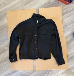 Black denim jacket