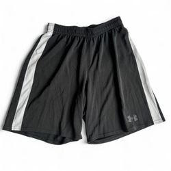 Mens Under Armour Basketball  Athletic Shorts Black/White Small