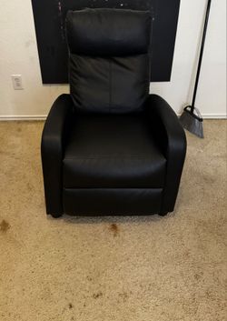 Black Faux Leather Recliner Massage Chair