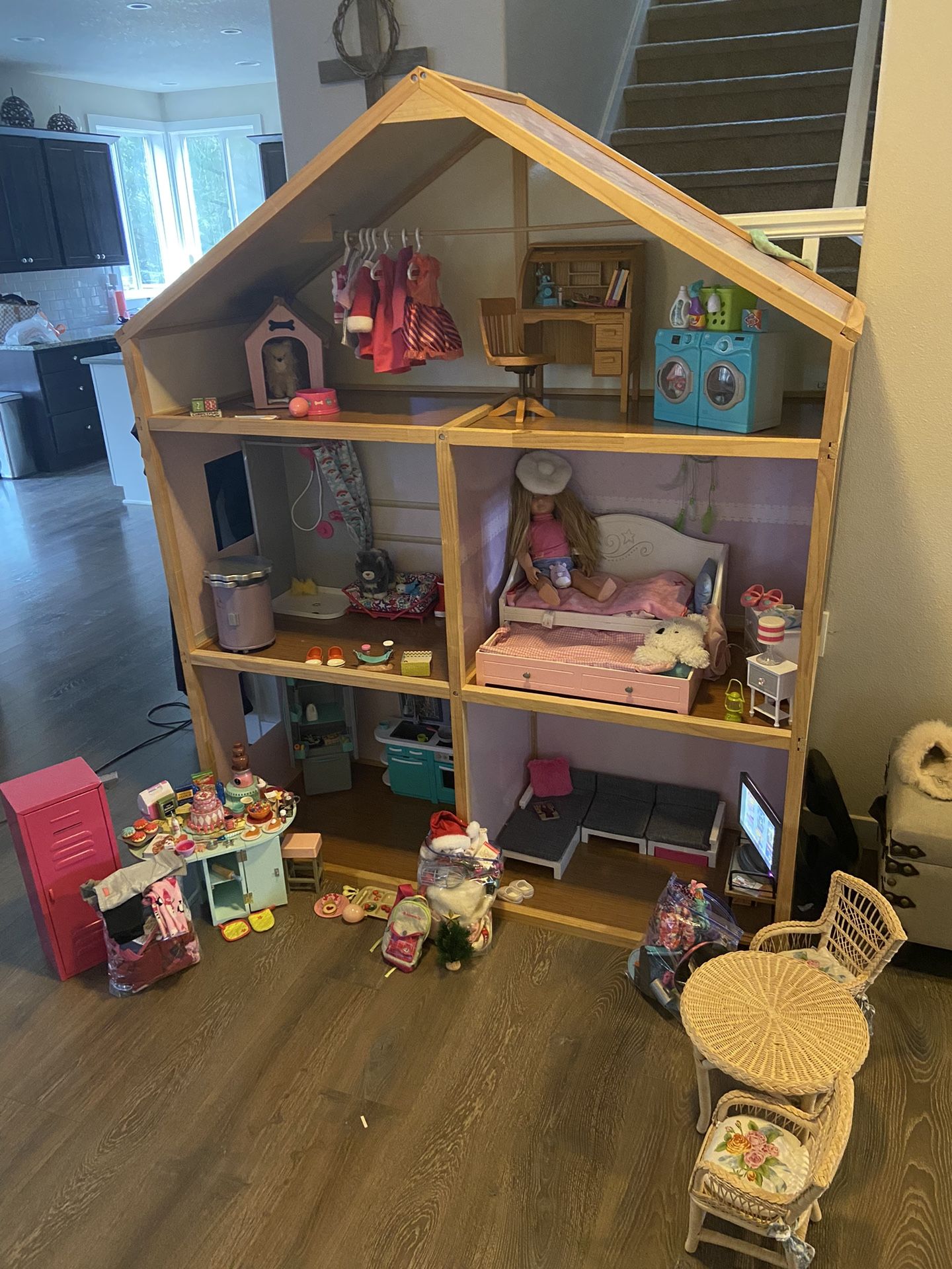 Wooden Dollhouse & Accessories for Sale in Nashua, NH - OfferUp