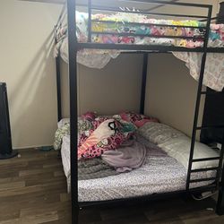Full Size Bunk Bed  With Mattresses 