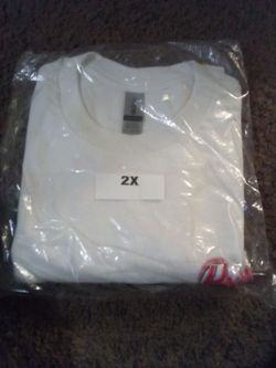 Gildan White Crew Neck T-Shirt 2X