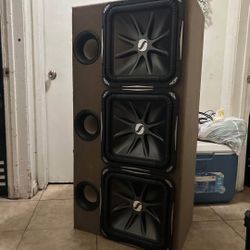 3 L7 Kicker subwoofers with ported enclosure