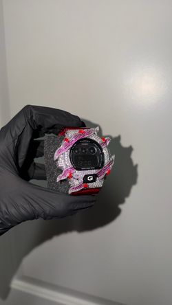 Moissanite Diamond Red Flame DW6900 Gshock