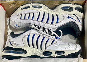 Brand new men’s size 11 Nike Air Max Tailwind IV shoes. White/Racer Blue/Summit White