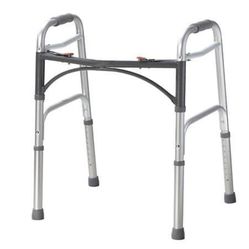 “New”Drive Medical Walker(no Wheels)(Button Folding)lightweight,holds Up To 350lbs(adj Height)retail $69