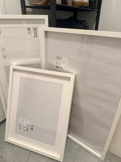 IKEA RODALM Picture Frames White Set of 3