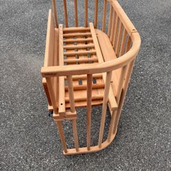 Brand New Solid Hardwood Bedside Bassinet 