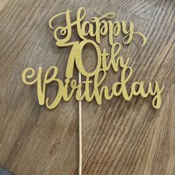 70th Birthday Cake Topper