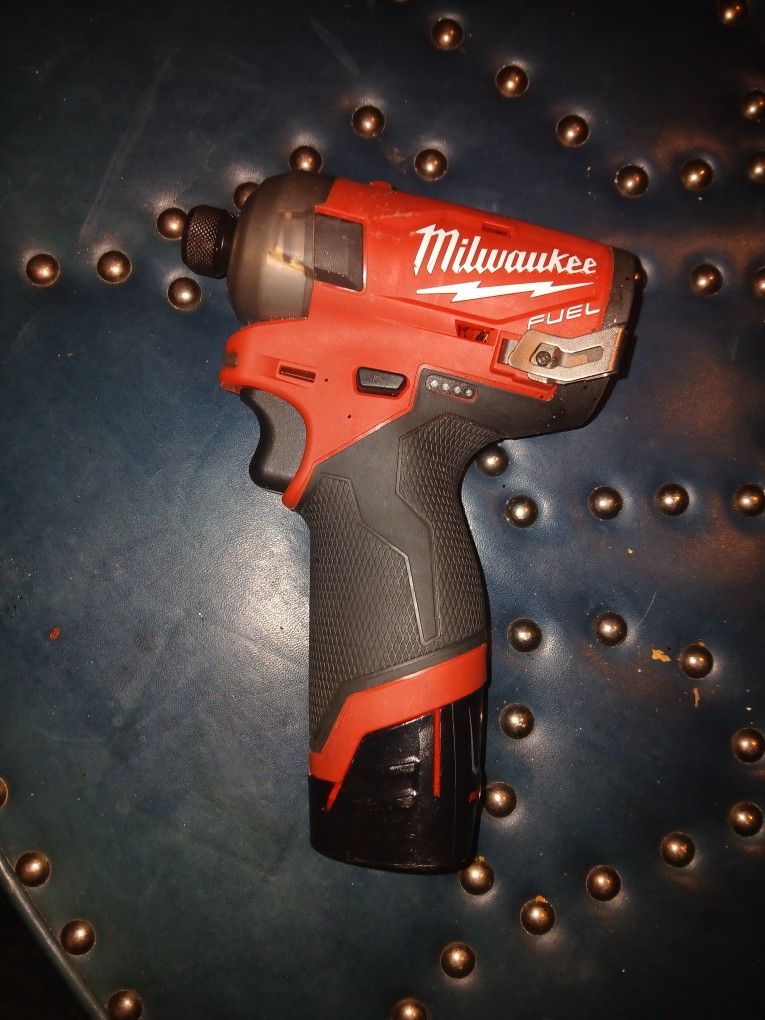 Milwaukee M12 FUEL Impact Drill And Battery