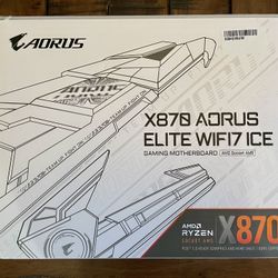 Brand New: GIGABYTE X870 AORUS Elite ICE AM5 ATX Motherboard WiFi 7 DDR5 USB4