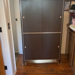 Metal Cabinet With Sliding Doors