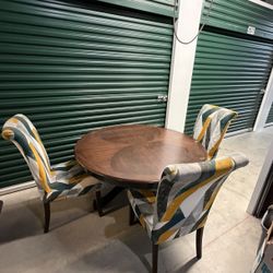 Round Dining Table + 4 Chairs – $150 OBO