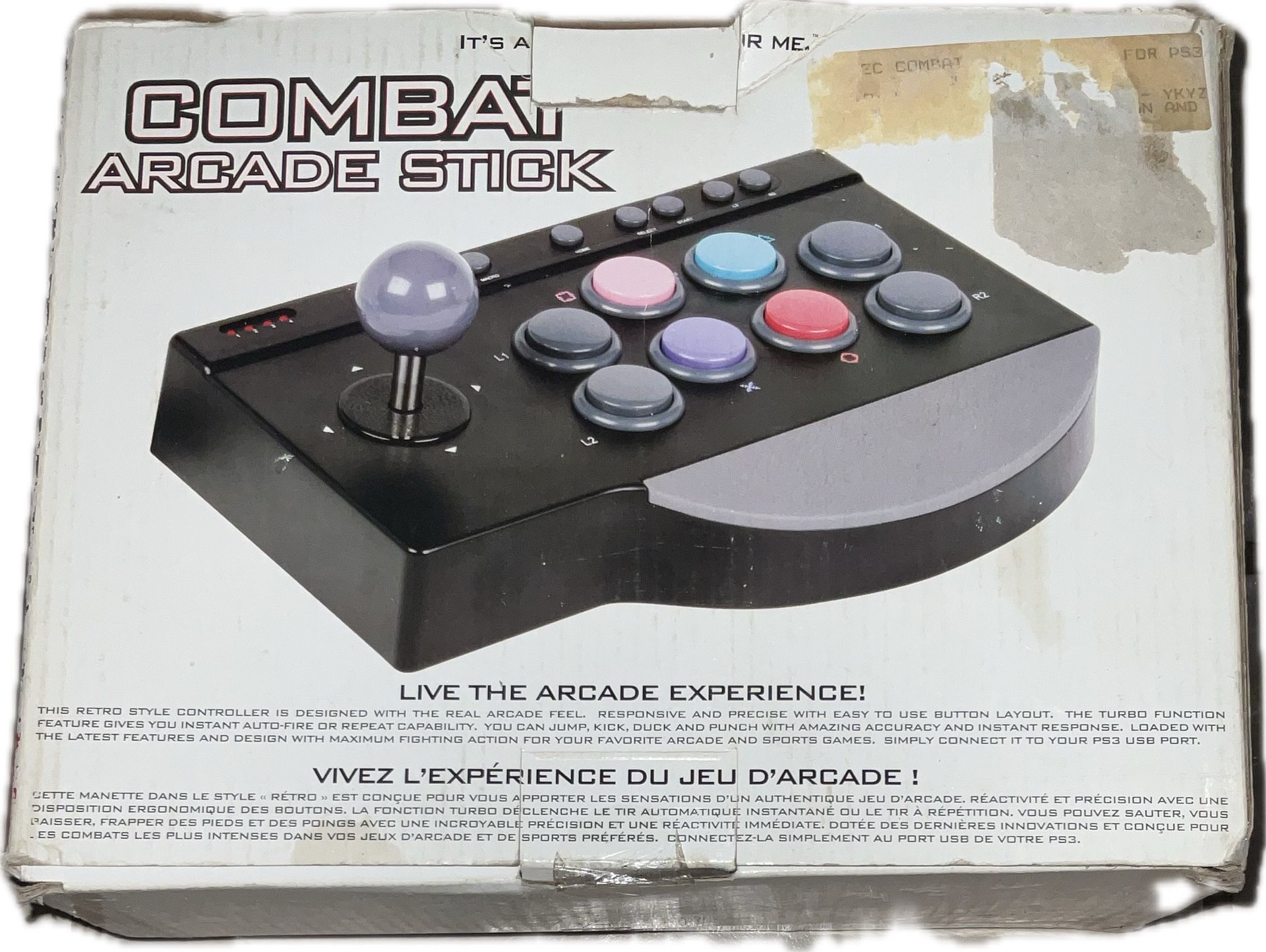 intec G7780 combat arcade stick for play Station 3 Controller Usb
