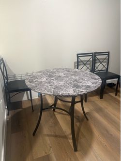 Marble dining table + 4 chairs!