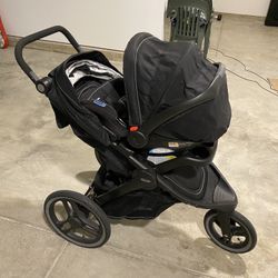 Graco Jogger Travel System (car seat, base, stroller)