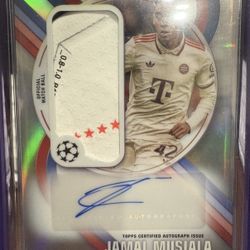 Jamal Musiala 2024-25 Topps Merlin #MBS-JM 5 Match Ball Signatures auto