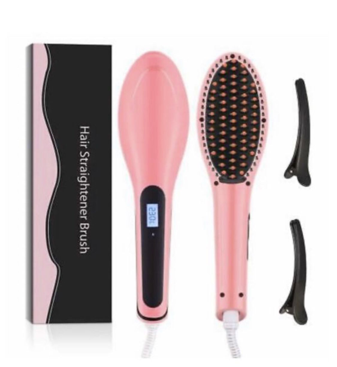 Hair Straightener Brush with Anti-Scald