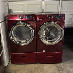 Set Samsung Heavy Duty Washer Machine And Gas Dryer everything Works We Deliver 