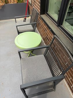 Patio Chairs and Side Table $100