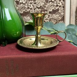 Single Brass Candle Holder