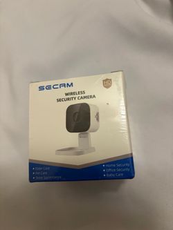 SECAM Wireless HD Indoor Security Camera White Black