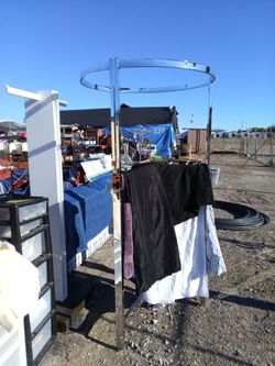 Round Chrome Clothing Rack