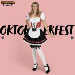 Spooktacular Creations Oktoberfest Outfits Women Costume, German Bavarian Dirndl Dress for Halloween Cosplay Beer Carnival