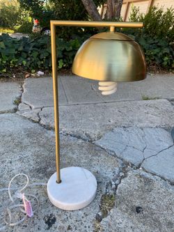 Brass and Marble Desk Lamp