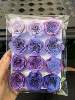 Assorted Rolled Paper Flowers 12pk, 1.5” inch