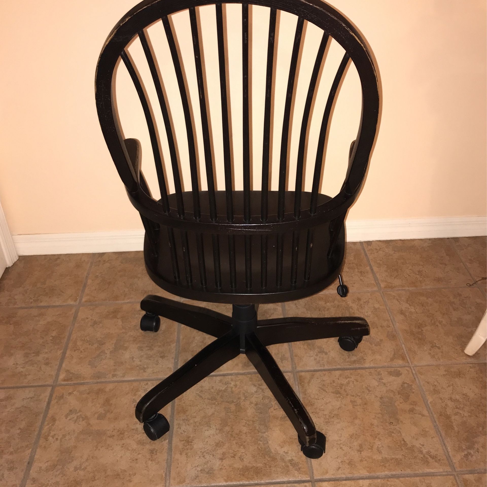 Vintage Desk Chair Solid Wood