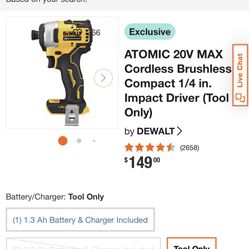 Dewalt Impact Drill With A Battery Work Great No Problems 